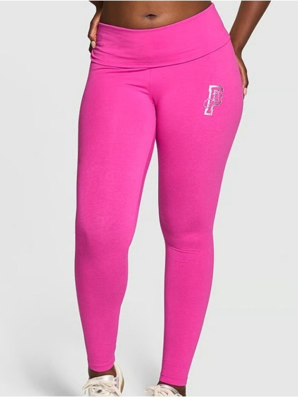 VS PINK Cotton Foldover Leggings Large Inseam 25"